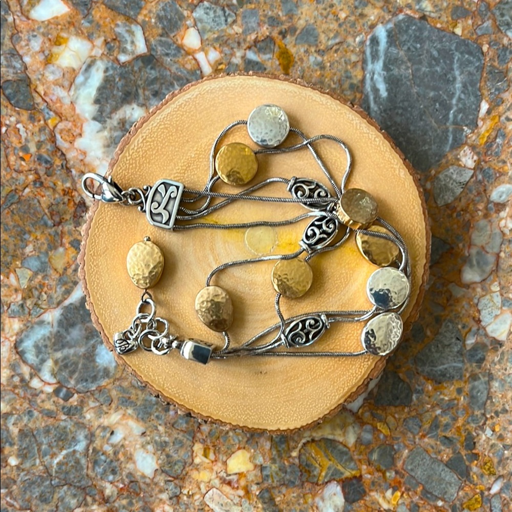 Elegant Gold and Silver Toned Women's Bracelet